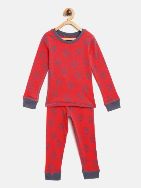 

Marks & Spencer Boys Red & Navy Football Print Thermal Set