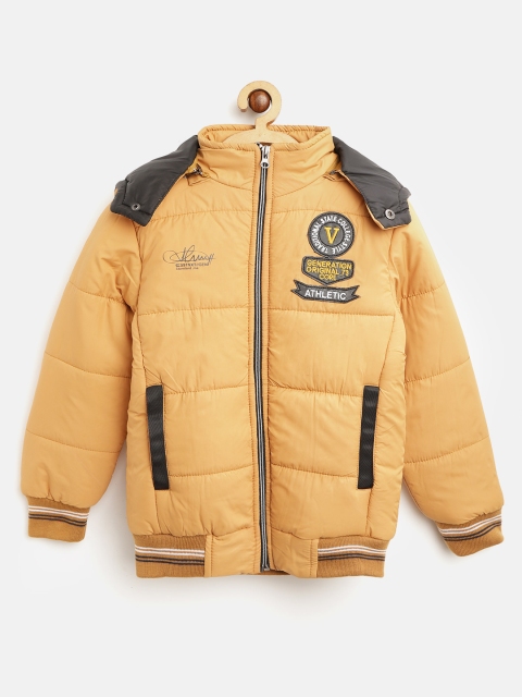 

Fort Collins Boys Mustard Yellow Hooded Bomber Jacket