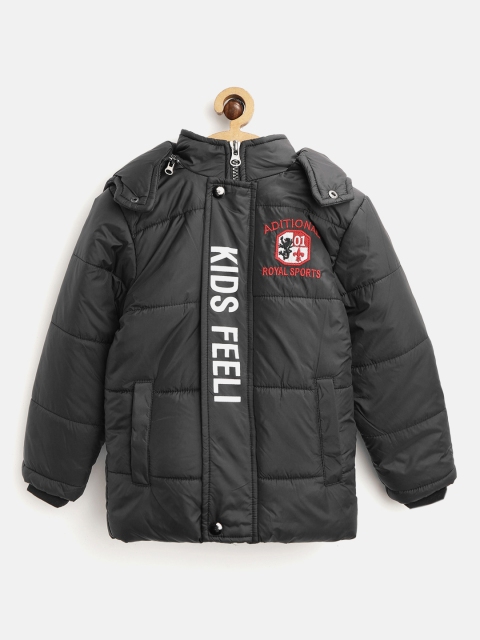 

Fort Collins Boys Black Solid Lightweight Puffer Jacket