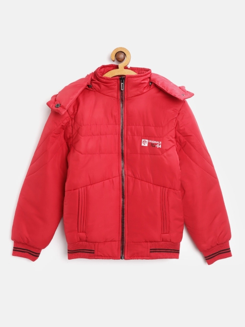 

Fort Collins Boys Red Solid Hooded Bomber