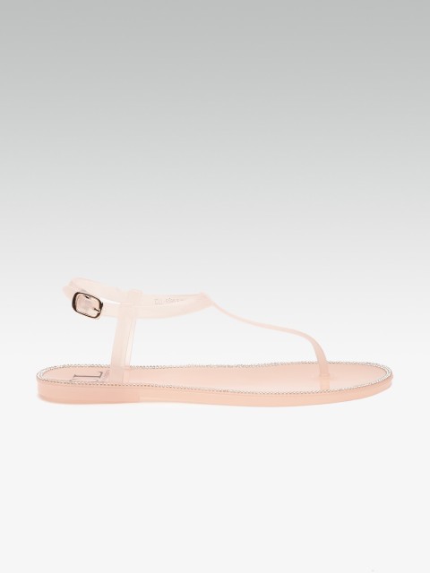 

Carlton London Women Pink Solid T-Strap Flats
