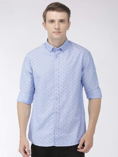

Celio Men Blue Regular Fit Printed Casual Shirt