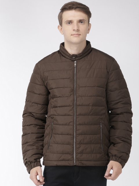 

Celio Men Olive Brown Solid Water Resistant Light Weight Puffer Jacket