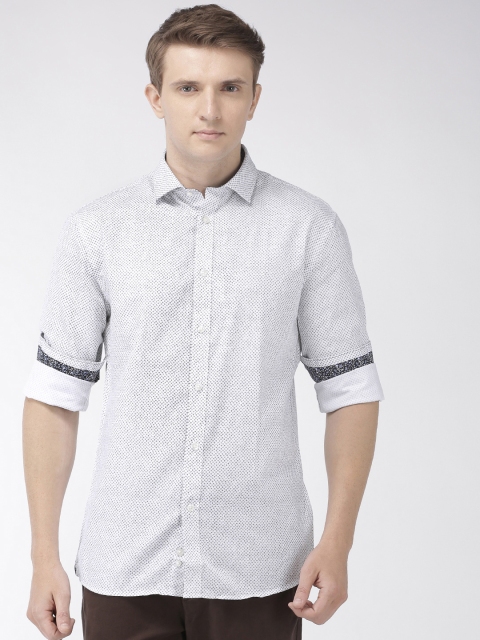 

Celio Men White Printed Slim Fit Casual Shirt