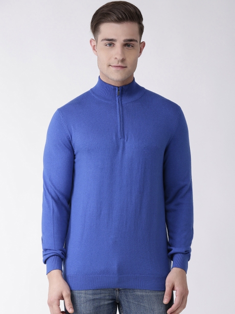 

Celio Men Blue Solid Pullover Sweater