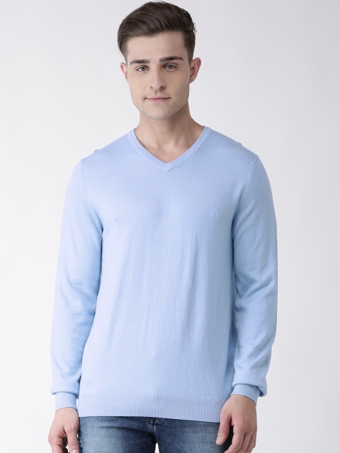 

Celio Men Blue Solid Pullover Sweater