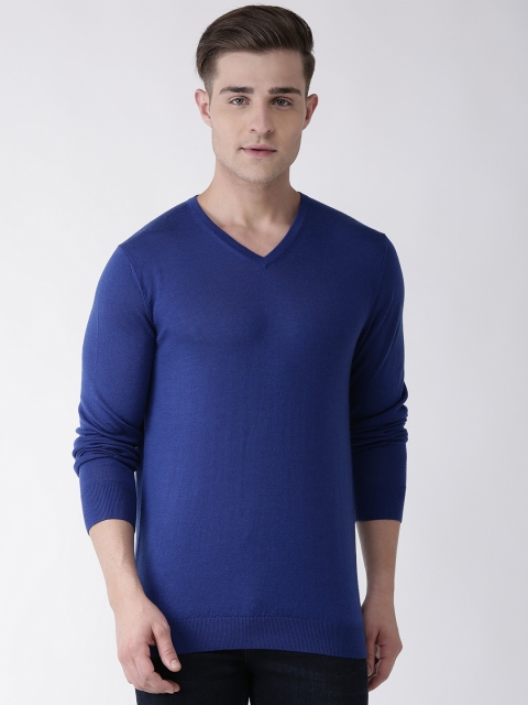 

Celio Men Blue Solid Pullover Sweater