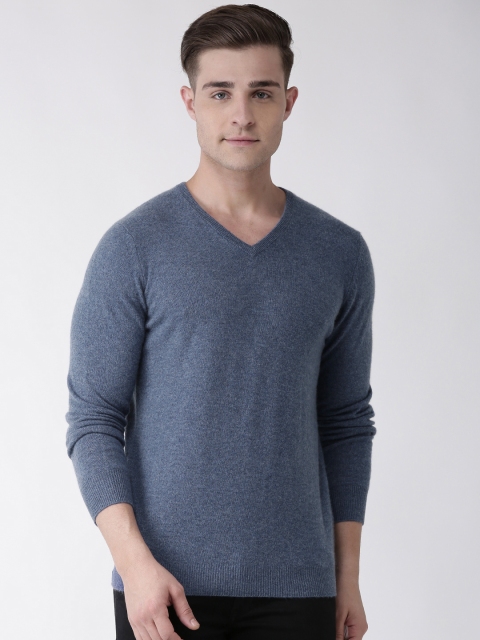 

Celio Men Blue Solid Pullover Sweater
