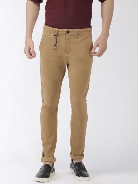 

Celio Men Khaki Skinny Fit Solid Chinos