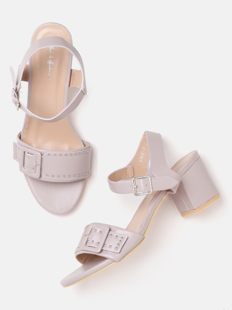 

Mast & Harbour Women Lavender Solid Heels with Studded Detail