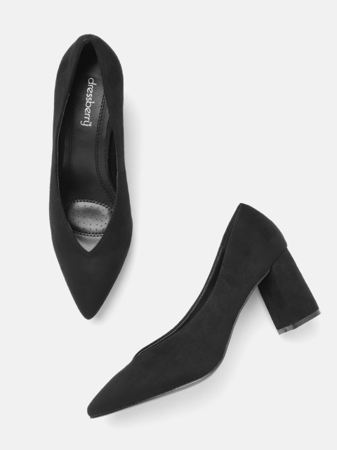 

DressBerry Women Black Solid Pumps