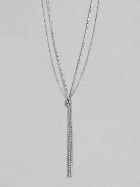 

Accessorize Silver-Toned Sparkle Cupchain Necklace