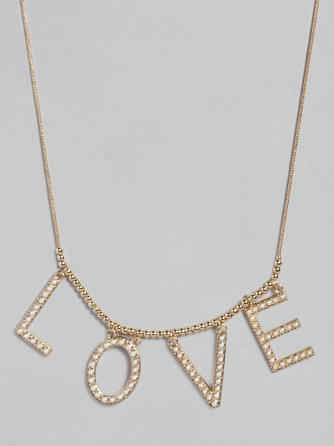 

Accessorize Women Gold-Toned Love Pearl Necklace