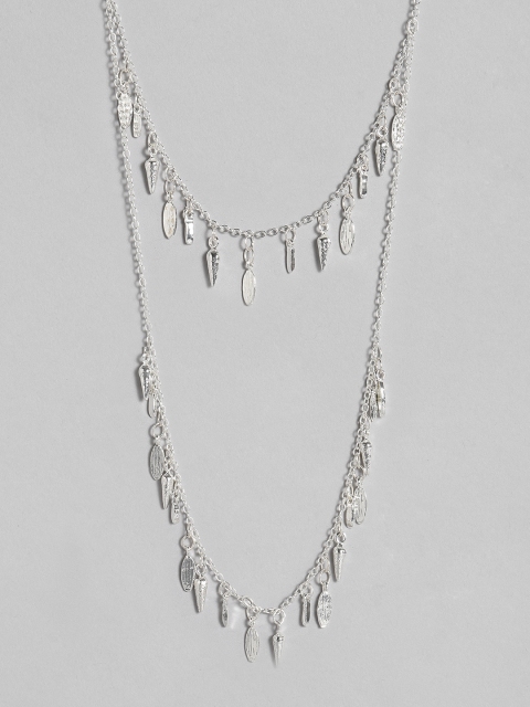 

Accessorize Silver-Toned Dangly Layered Charms Necklace