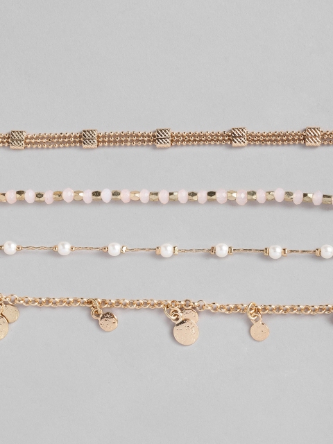 

Accessorize Set of 4 Gold-Toned Charm Bracelet