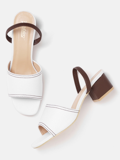

Roadster Women White & Brown Solid Block Heels