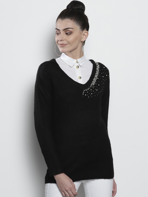 

DOROTHY PERKINS Women Black Solid Sweater