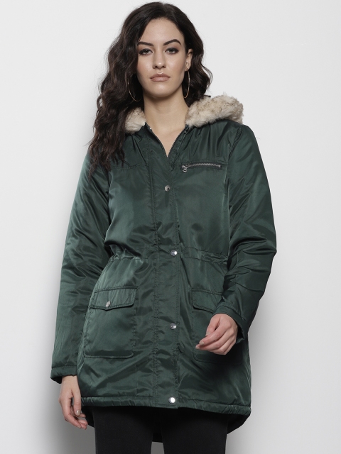 

DOROTHY PERKINS Women Green Solid Parka Jacket