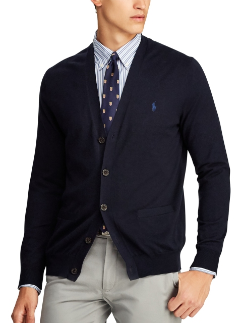 

Polo Ralph Lauren Slim Fit Cotton Cardigan, Navy blue