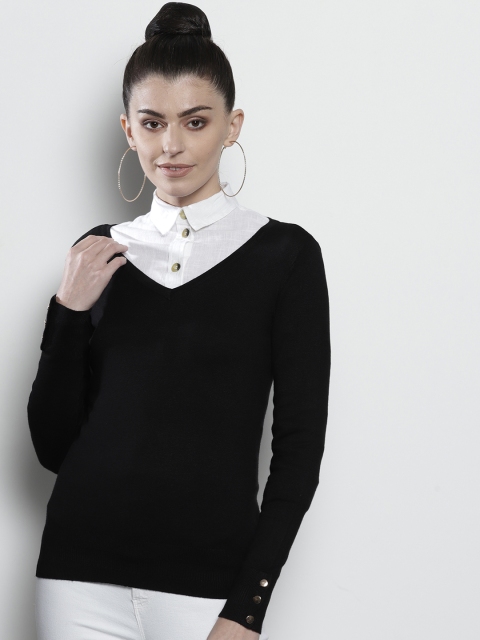 

DOROTHY PERKINS Women Black Solid Sweater