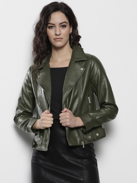 

DOROTHY PERKINS Women Green Solid Tailored Jacket