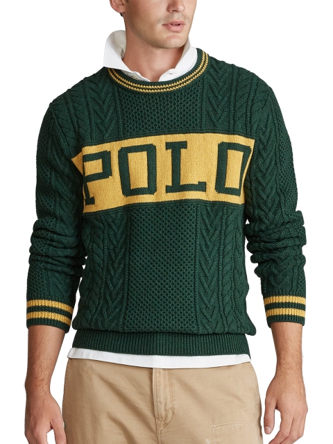 

Polo Ralph Lauren The Logo Aran Sweater, Green