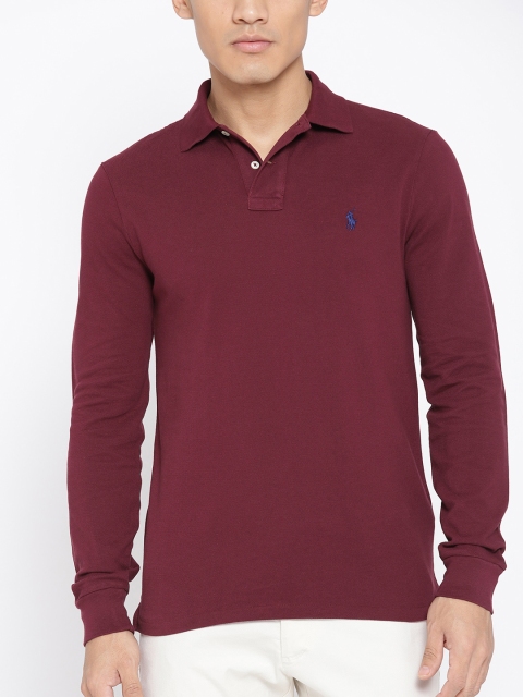 

Polo Ralph Lauren Burgundy Slim Fit Polo Collar T-shirt