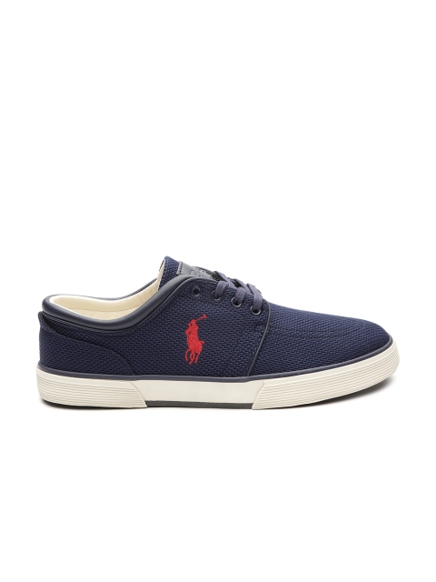 

Polo Ralph Lauren Men Navy Blue Woven Design Sneakers
