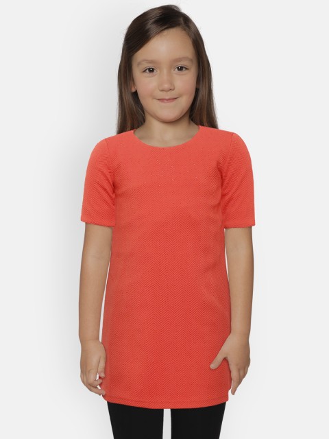

Allen Solly Junior Girls Red Self-Design A-Line Dress