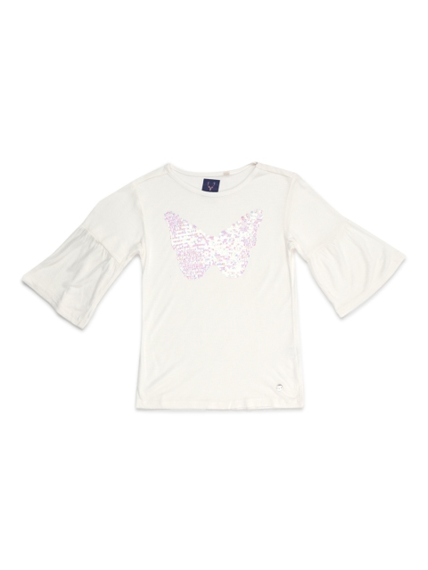 

Allen Solly Junior Girls Off-White Embellished Top