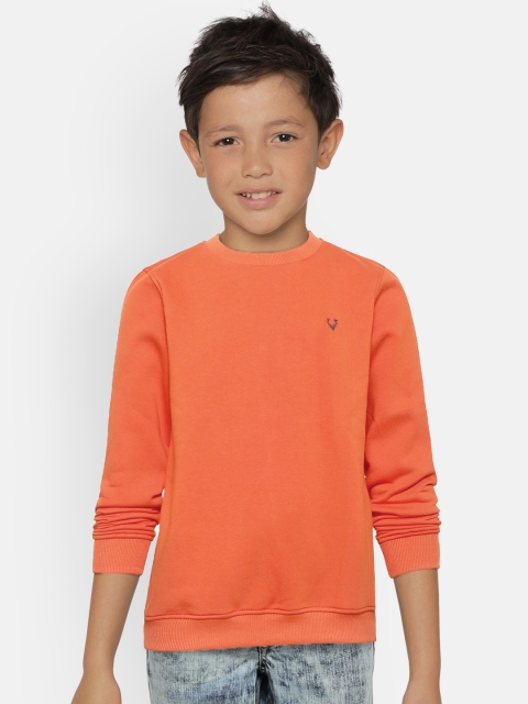 

Allen Solly Junior Boys Orange Solid Sweatshirt