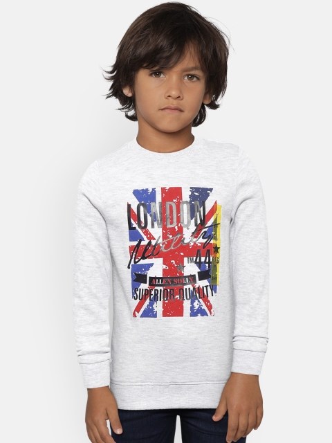 

Allen Solly Junior Boys Grey Melange Printed Sweatshirt