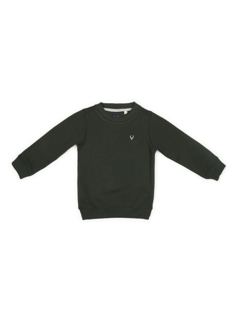 

Allen Solly Junior Boys Green Solid Sweatshirt