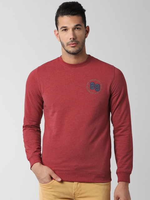 

Peter England Men Maroon Solid Sweatshirt