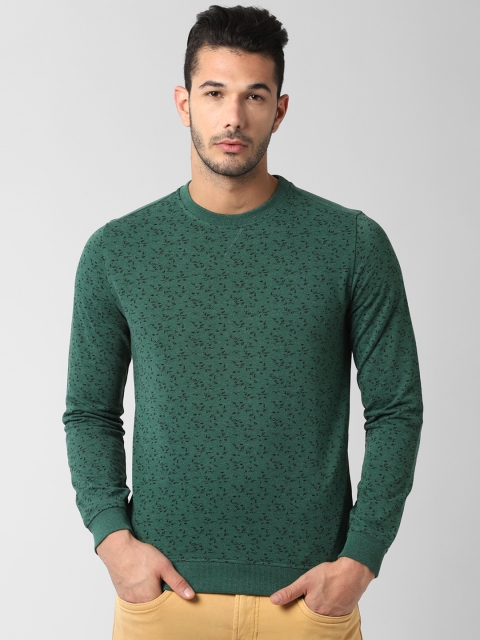 

Peter England Casuals Men Green & Black Printed Sweatshirt