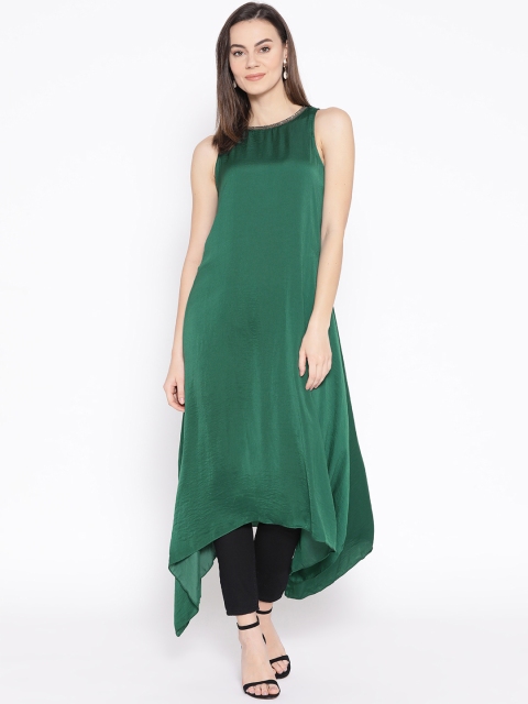 

AND Green Solid Asymmetric Tunic