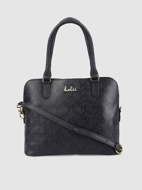 

Holii Navy Blue Textured Leather Shoulder Bag