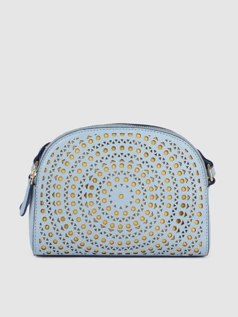 

Holii Blue Self Design Ethnic Motifs Sling Bag