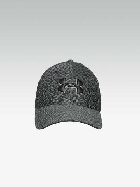 

UNDER ARMOUR Charcoal Grey Black Self-Design Heathered Blitzing 3.0 Baseball Cap