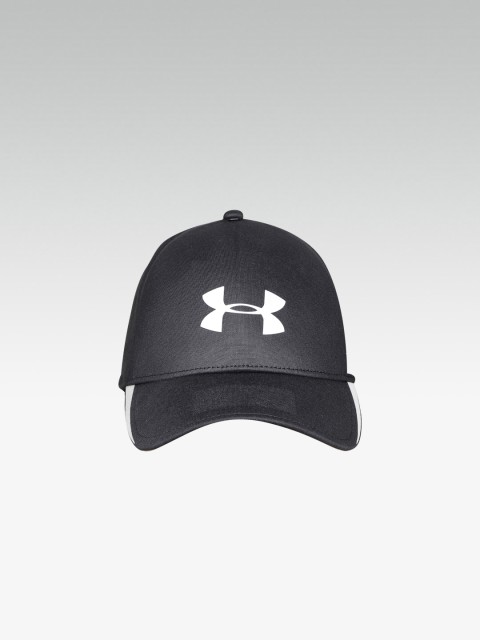 

UNDER ARMOUR Men Black Brand Logo Run Flash 1 Panel Baseball Cap