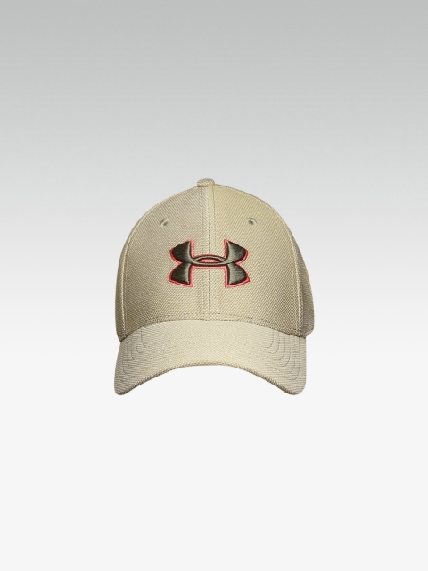 

UNDER ARMOUR Men Olive Green Embroidered Heathered Blitzing 3.0 Baseball Cap
