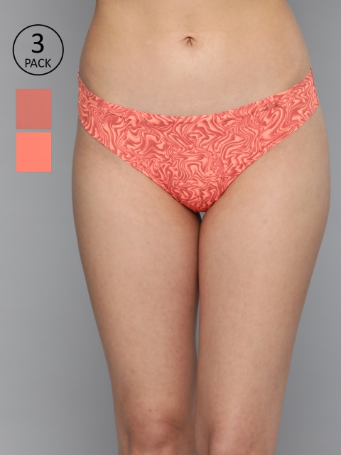 

UNDER ARMOUR Women Pack of 3 Pure Stretch Thongs 1325617-692, Pink