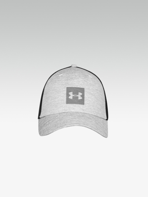 

UNDER ARMOUR Men Grey Melange & Black Twist Trucker UPD Colourblocked Snapback Cap