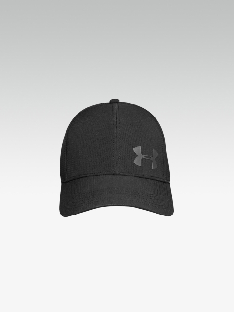 

UNDER ARMOUR Men Black Self-Checked Vent Core 2.0 Baseball Cap