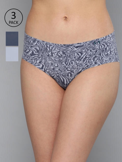 

UNDER ARMOUR Women Pack of 3 Pure Stretch Hipster Briefs 1325659-448, Blue