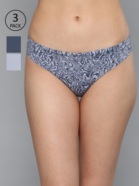 

UNDER ARMOUR Women Pack of 3 Pure Stretch Thongs 1325617-448, Blue