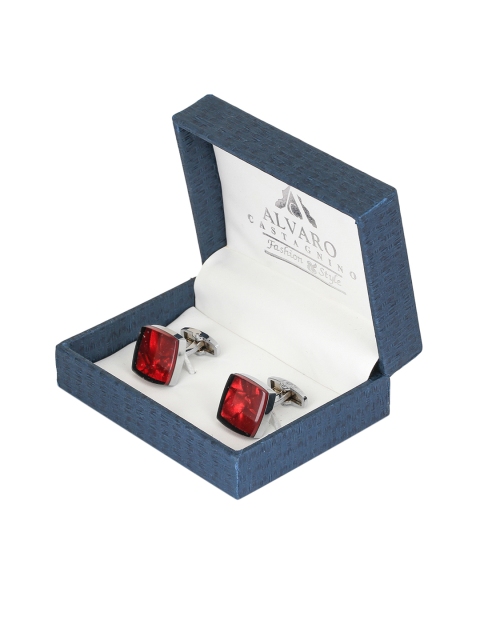 

Alvaro Castagnino Men Maroon Square Cufflinks