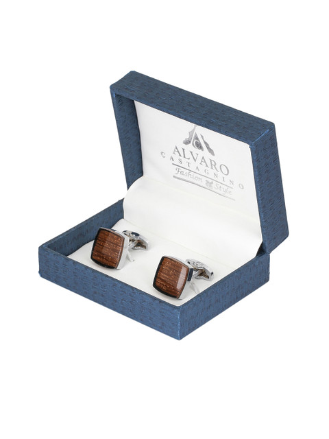 

Alvaro Castagnino Men Maroon Square Cufflinks