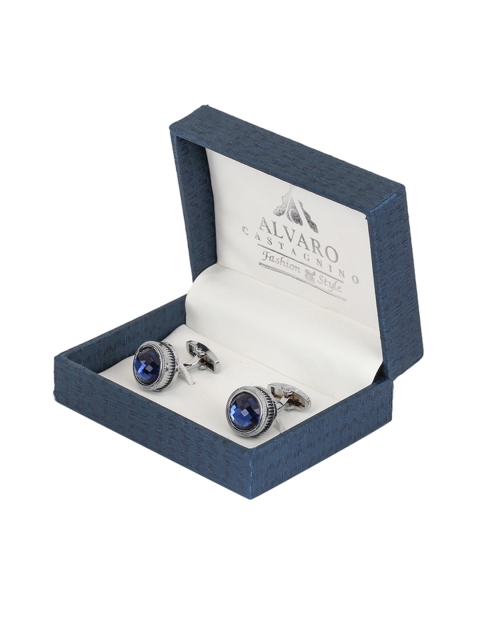 

Alvaro Castagnino Men Blue Round Cufflinks