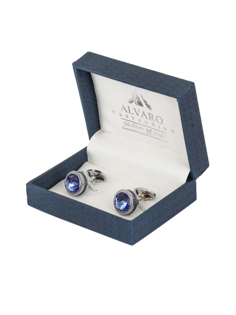 

Alvaro Castagnino Men Blue Round Cufflinks